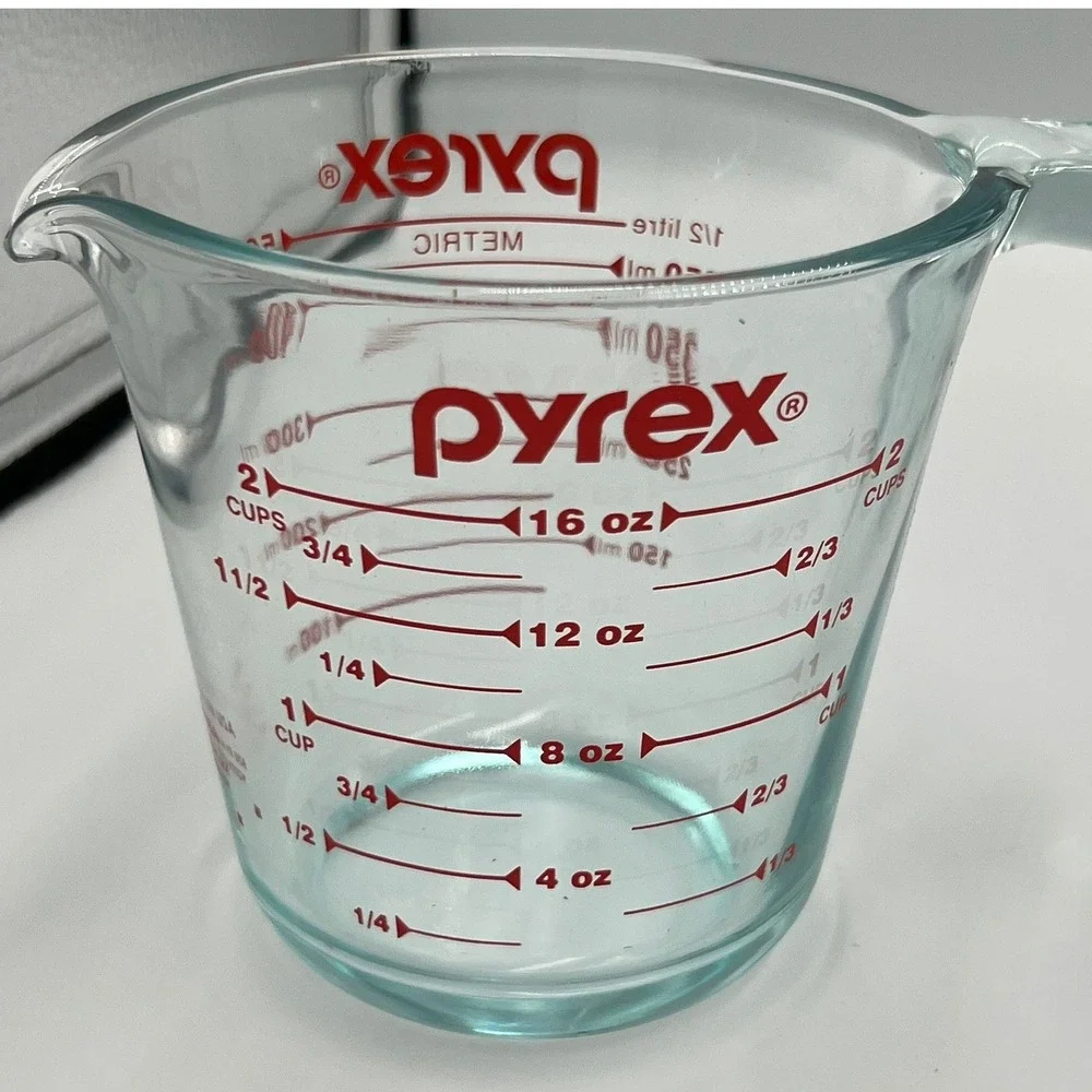 Pyrex Glass Measuring Cup Set 3-Piece Clear Kitchen Basics New